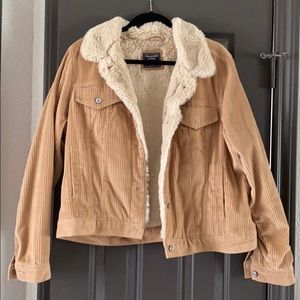 Abercrombie corduroy sheerling jacket